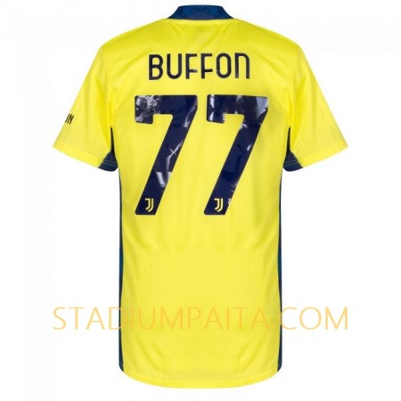 Virallinen pelipaita Juventus Buffon 77 Maalivahti Koti 2020-21 Lyhythihainen - Miesten Virallinen pelipaita Juventus Buffon 77 Maalivahti Koti 2020-21 Lyhythihainen - Miesten